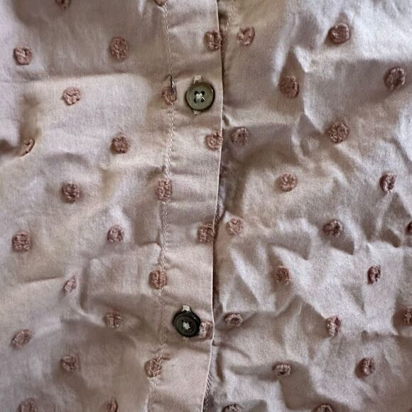 ZARA Swiss Dot Blouse with Voluminous Sleeves Size XS - Picture 6 of 8